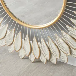 Feather Round Mirror 86cm