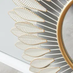 Feather Round Mirror 86cm