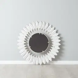 Feather Round Mirror 86cm