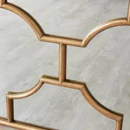 Tessellated Antique Gold Square Mirror 