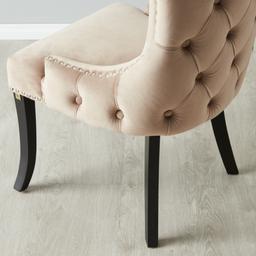 Camille II Almond Beige Velvet Dining Chair 