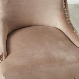 Camille II Almond Beige Velvet Dining Chair 