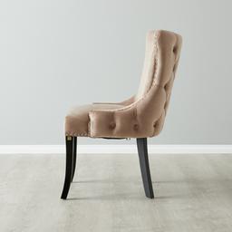 Camille II Almond Beige Velvet Dining Chair 