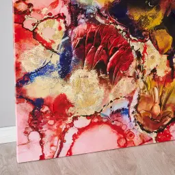 Vermillion Accent Abstract Painting