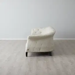 Regal Cream Leather 3-Seater Sofa 