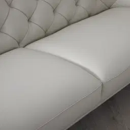 Regal Cream Leather 3-Seater Sofa 