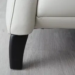 Regal Cream Leather 3-Seater Sofa 