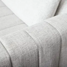 Storme Murmur White Fabric 2-Seater Sofa