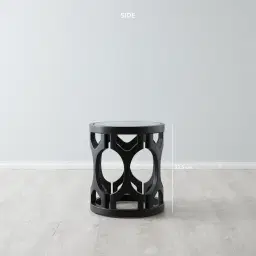 Coco Black Birchwood Side Table