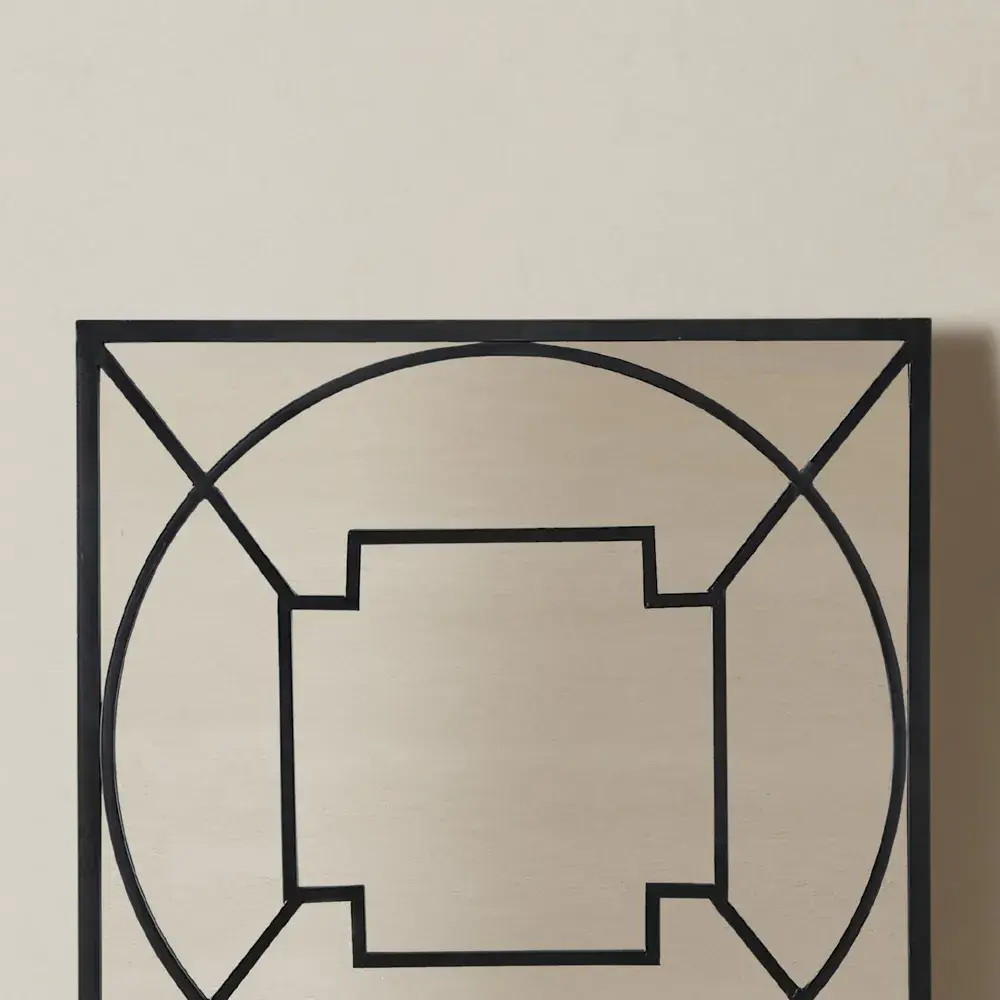 Myrtle Black Square Mirror