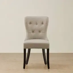 Viktor Stone Beige Vegan Leather Dining Chair