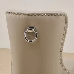 Viktor Stone Beige Vegan Leather Dining Chair