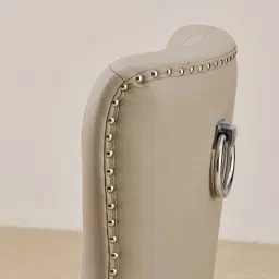 Viktor Stone Beige Vegan Leather Dining Chair