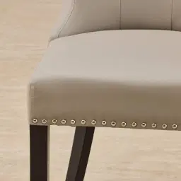 Viktor Stone Beige Vegan Leather Dining Chair