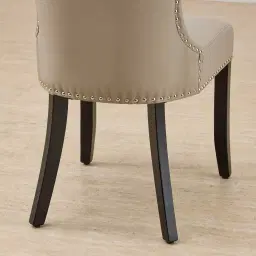Viktor Stone Beige Vegan Leather Dining Chair