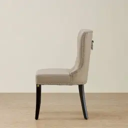 Viktor Stone Beige Vegan Leather Dining Chair
