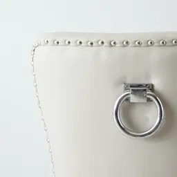 Viktor Stone Beige Vegan Leather Dining Chair