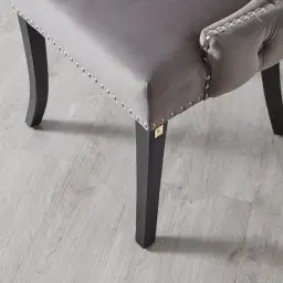 Camille II Pebble Grey Velvet Dining Chair