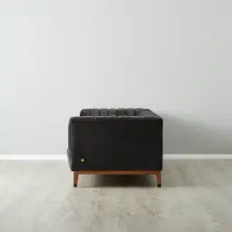 Astoria III Charcoal Velvet 3-Seater Sofa 