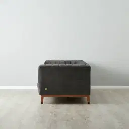 Astoria III Charcoal Velvet 3-Seater Sofa 