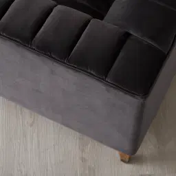 Astoria III Charcoal Velvet 2-Seater Sofa 