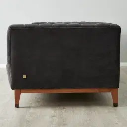 Astoria III Charcoal Velvet 2-Seater Sofa 