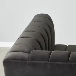 Astoria III Charcoal Velvet 2-Seater Sofa 