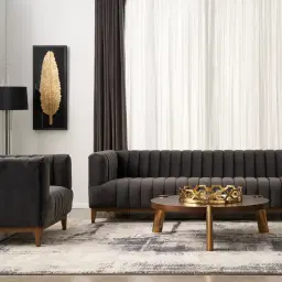 Astoria III Charcoal Velvet Occasional Chair 