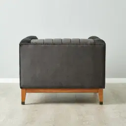 Astoria III Charcoal Velvet Occasional Chair 