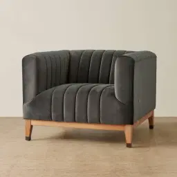 Astoria III Charcoal Velvet Occasional Chair 