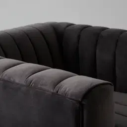 Astoria III Charcoal Velvet Occasional Chair 