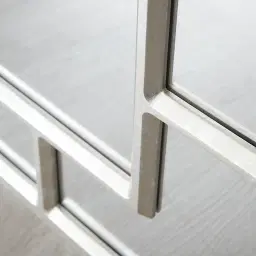 Angular Distressed Silver Square Mirror