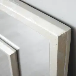 Angular Distressed Silver Square Mirror