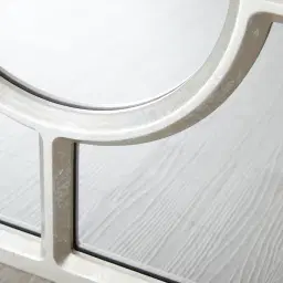 Centripetal Distressed Silver Square Mirror