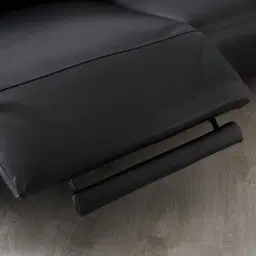 Carolina Black Leather 3-Seater Electric Recliner 