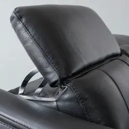 Carolina Black Leather 2-Seater Electric Recliner 