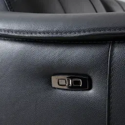 Carolina Black Leather 2-Seater Electric Recliner 