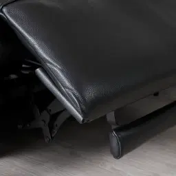 Carolina Black Leather 2-Seater Electric Recliner 