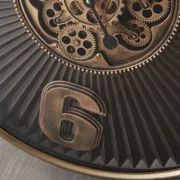 Art Deco Copper Wall Clock 