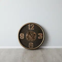 Art Deco Copper Wall Clock 