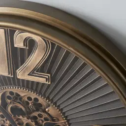 Art Deco Copper Wall Clock 