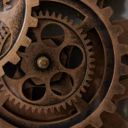 Whimsical Antique Gold Wall Clock