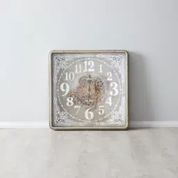 Whimsical Antique Gold Wall Clock