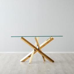 Lola Gold Console Table - Glass Top