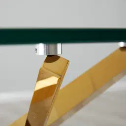 Lola Gold Coffee Table - Glass Top