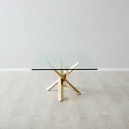 Lola Gold Coffee Table - Glass Top