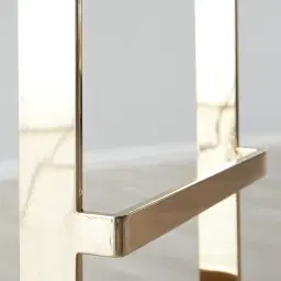 Rouven Black Velvet 79cm Bar Stool - Champagne Gold Legs