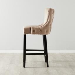 Camille II Almond Beige Velvet 76cm Bar Stool
