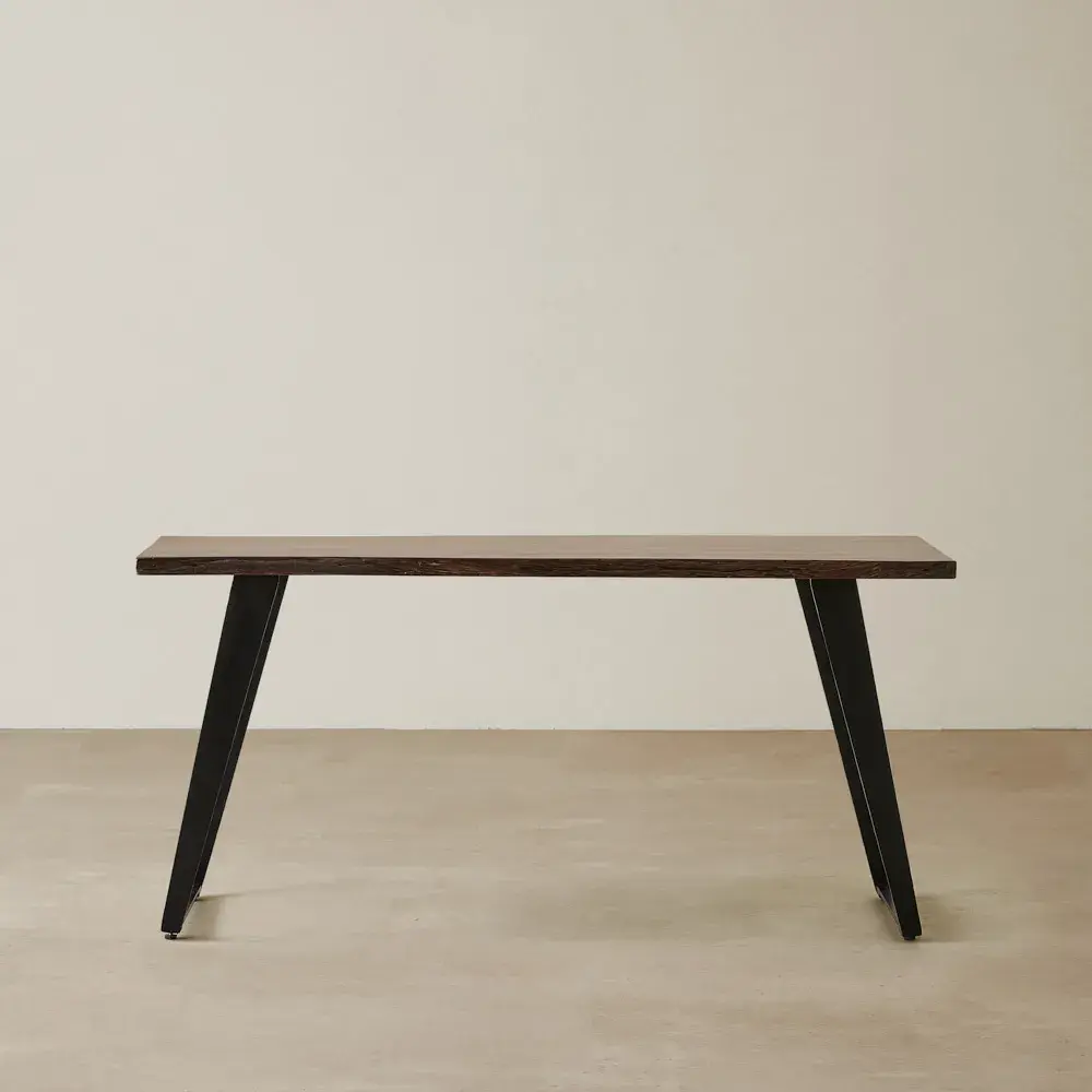 Freeform Natural Brown Acacia Wood Desk