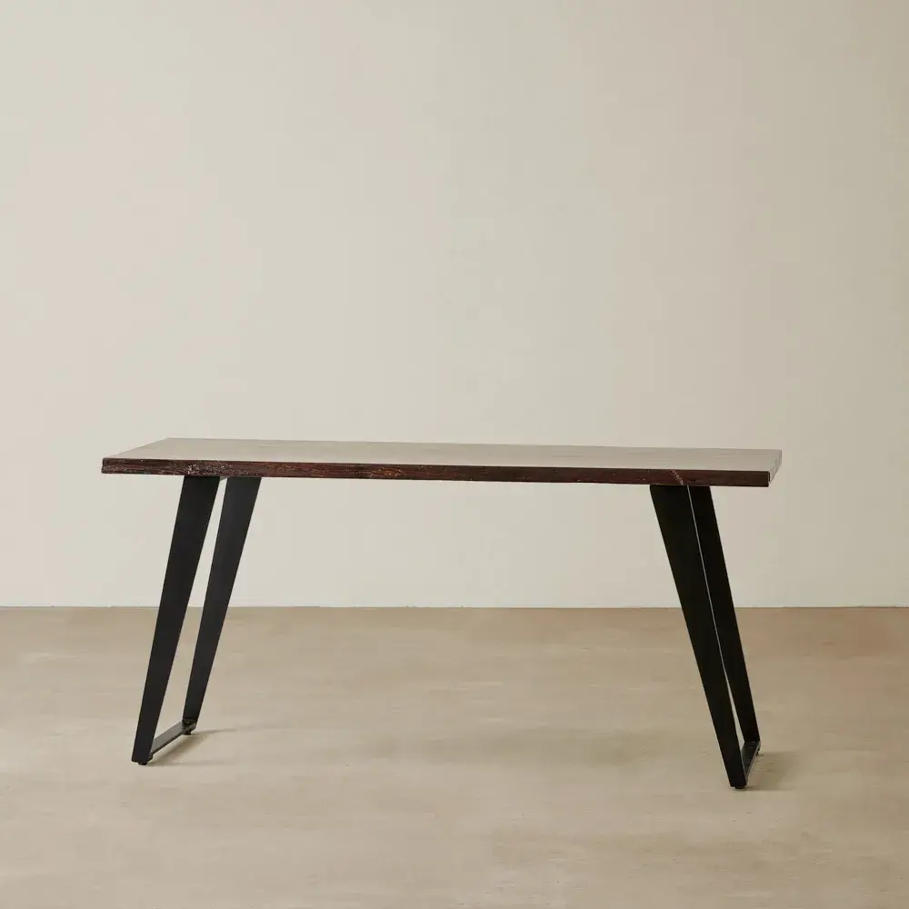 Freeform Natural Brown Acacia Wood Desk